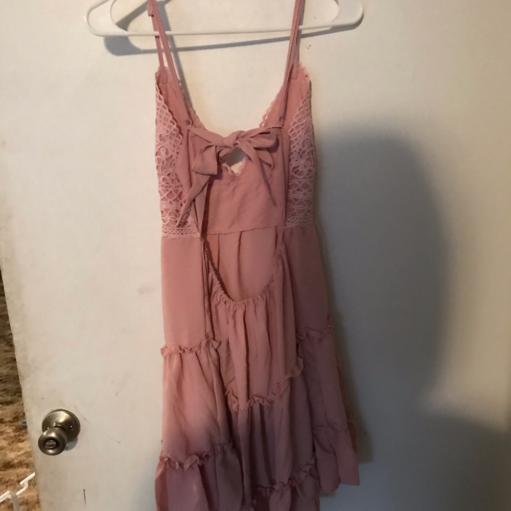 pink summer dress (adjustable straps)